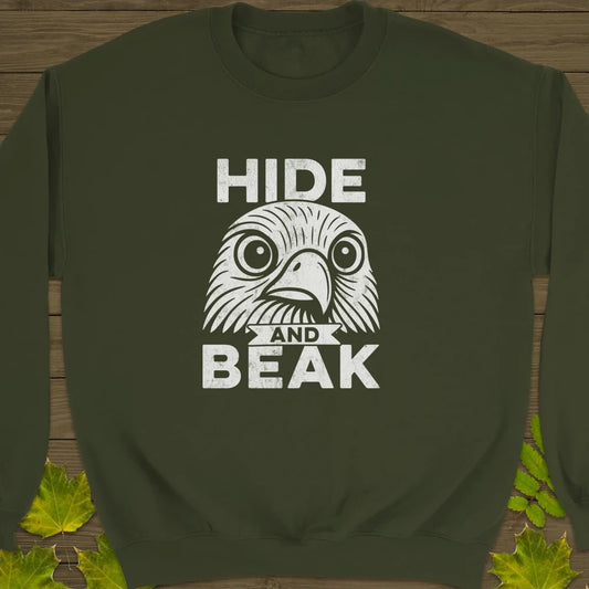 Hide and Beak Crewneck Sweatshirt Military Green