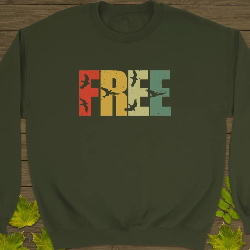 Fly Free Crewneck Sweatshirt Military Green