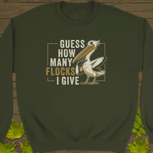 How Many Flocks Crewneck Sweatshirt Military Green