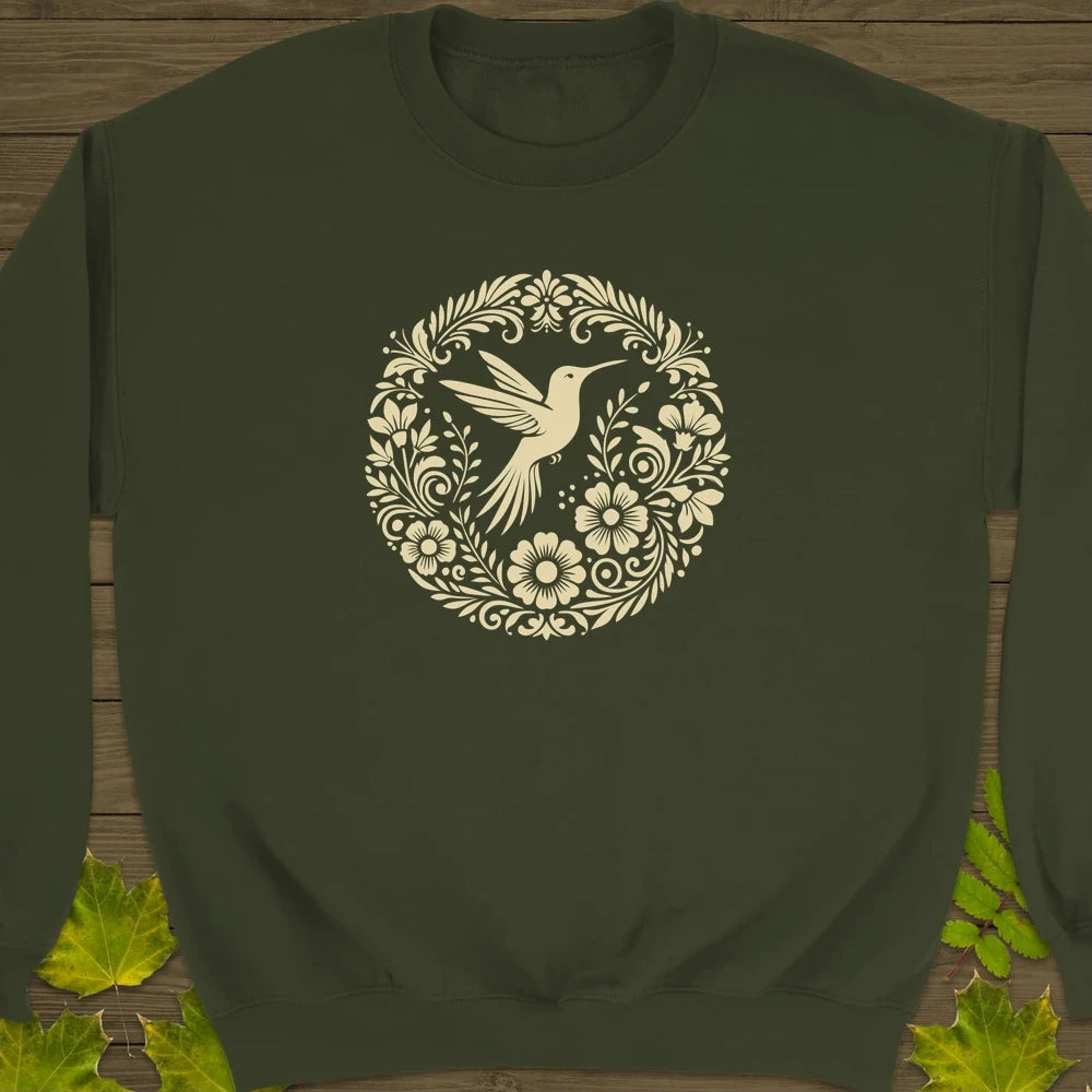 Graceful Flight Crewneck Sweatshirt Military Green
