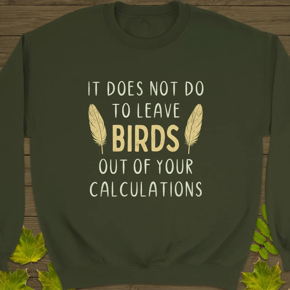 Bird Calculations Crewneck Sweatshirt Military Green