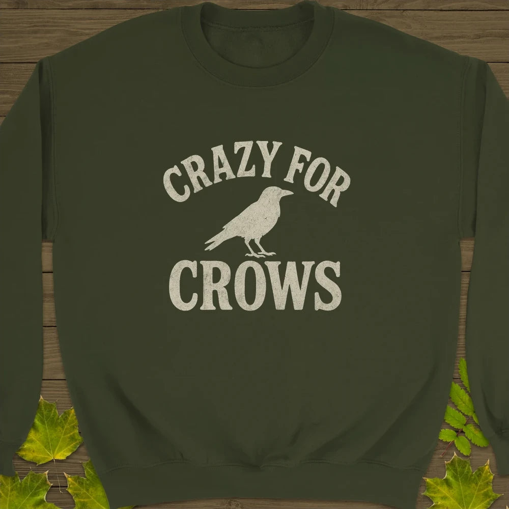 Crazy For Crows Crewneck Sweatshirt Military Green