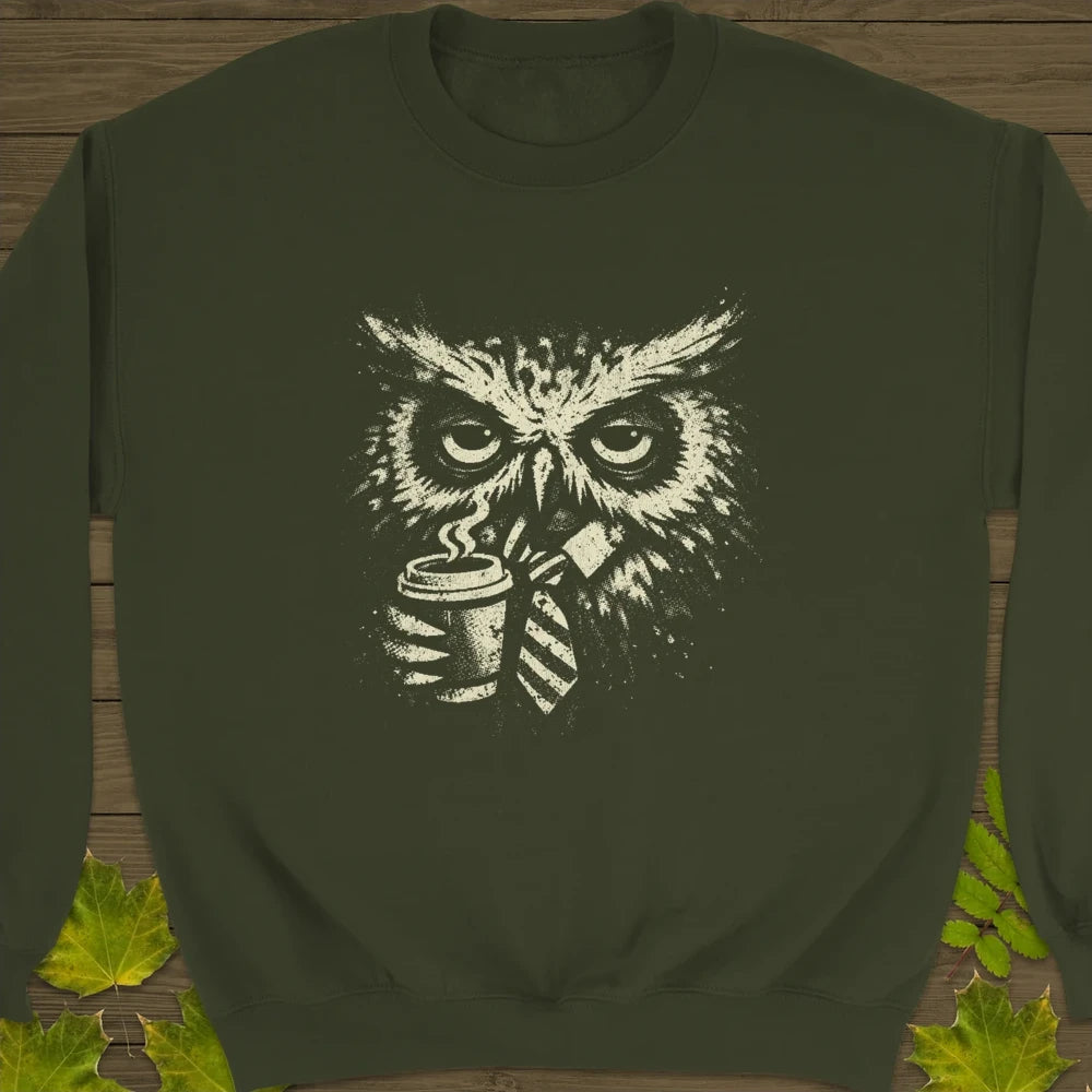 Office Owl Sweatshirt Military Green