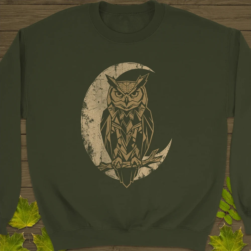 Lunar Owl Sweatshirt Military Green