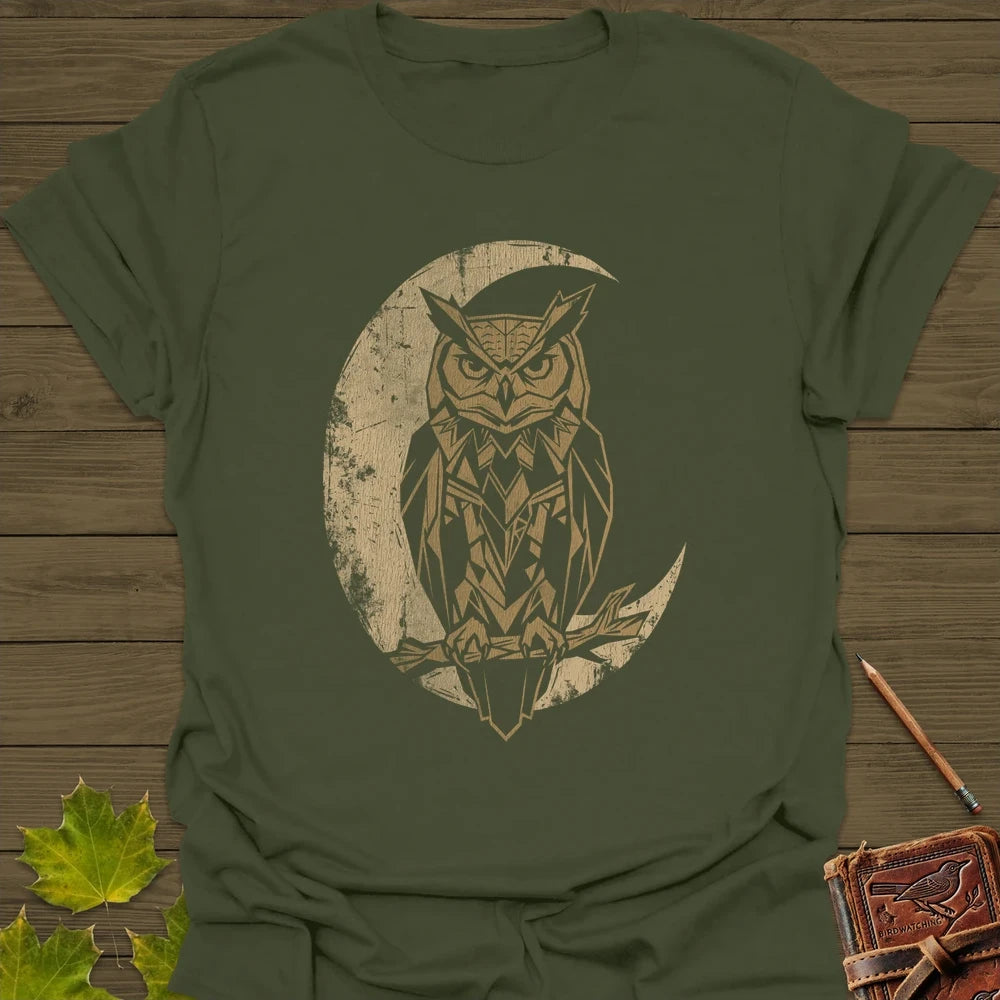 Lunar Owl T-Shirt Military Green