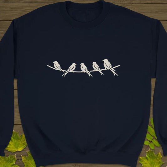 Elegant Perch Crewneck Sweatshirt Navy