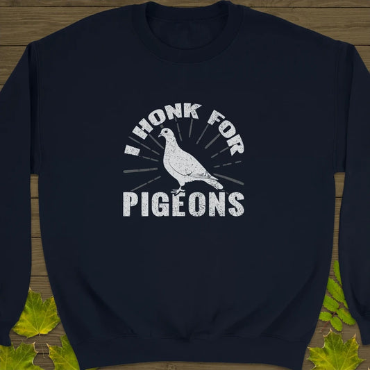 Honk For Pigeons Crewneck Sweatshirt Navy