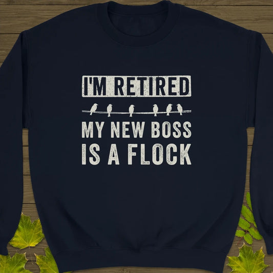 I'm Retired Crewneck Sweatshirt Navy