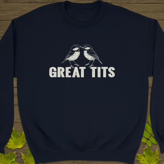 Great Tits Crewneck Sweatshirt Navy