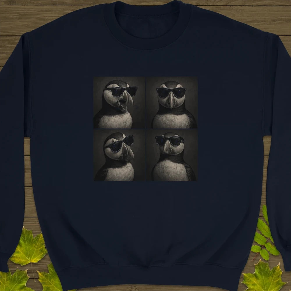 Photo Booth Puffin Crewneck Sweatshirt Navy