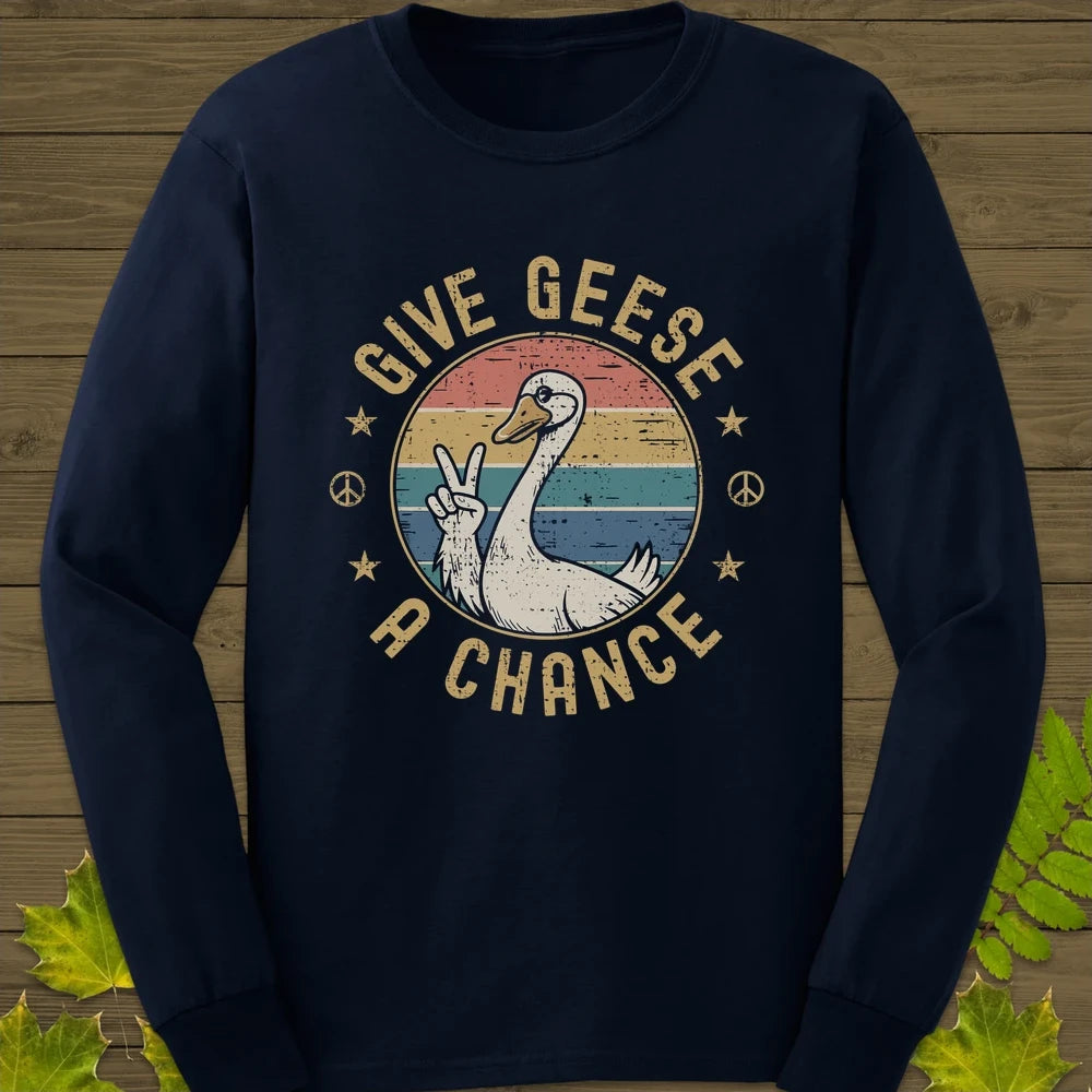 Give Geese A Chance Long Sleeve Navy