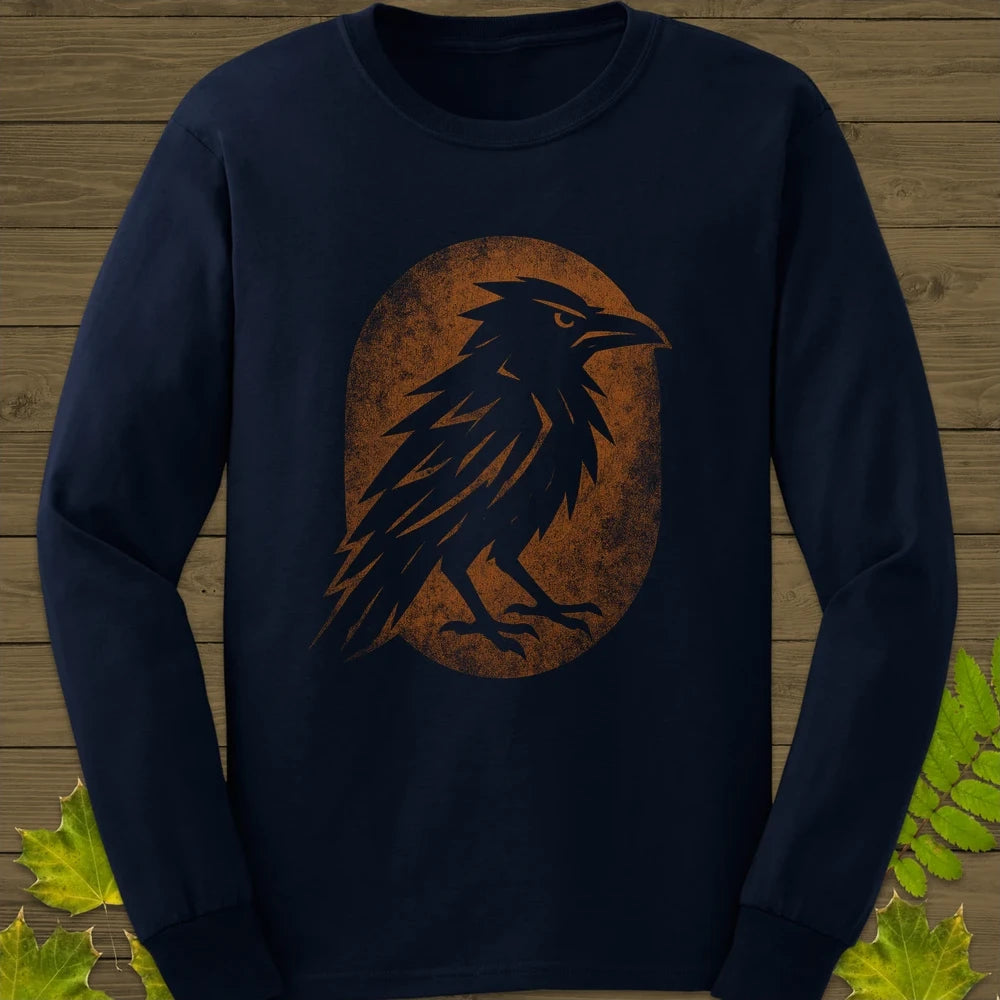 Raven Silhouette Long Sleeve Navy