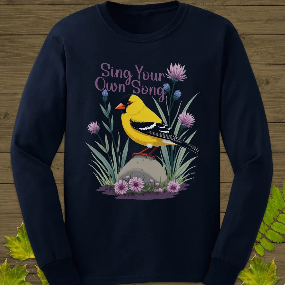 Sing Your Song Goldfinch Long Sleeve Navy