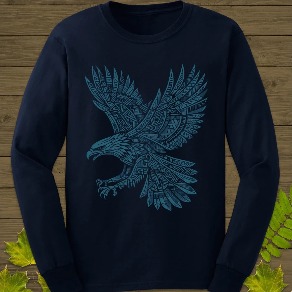 Artistic Wings Eagle Long Sleeve Navy