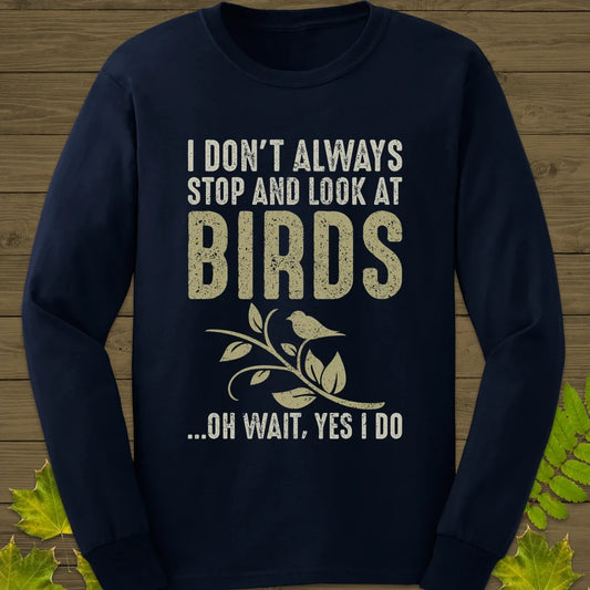 Stop For Birds Long Sleeve Navy