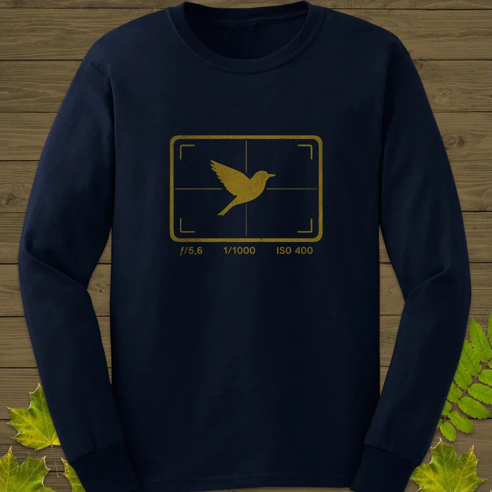 ISO 400 Bird Photography Long Sleeve Navy
