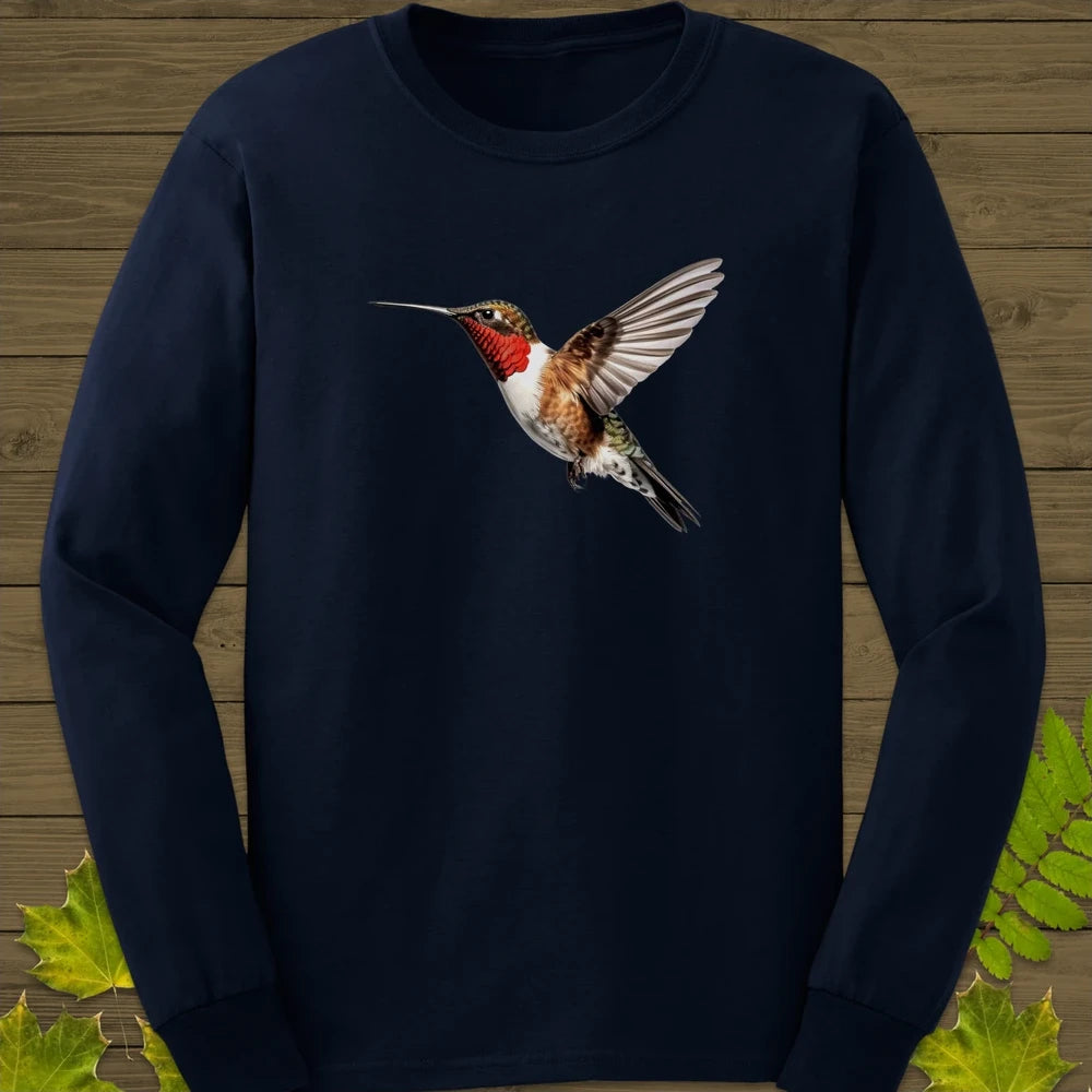 Ruby-throated Hummingbird Long Sleeve Navy