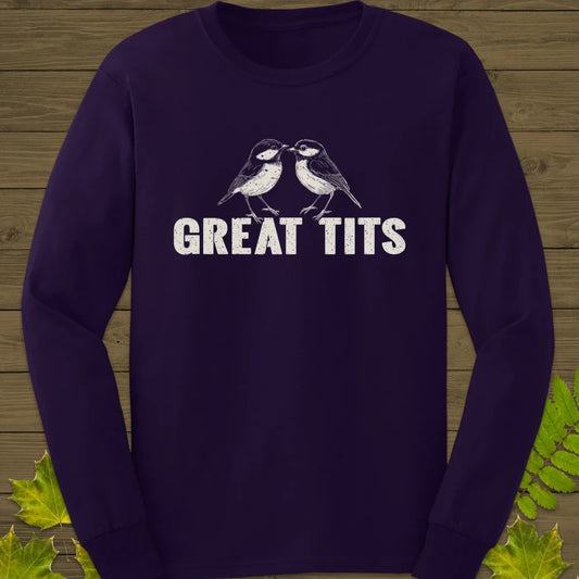 Great Tits Long Sleeve Purple