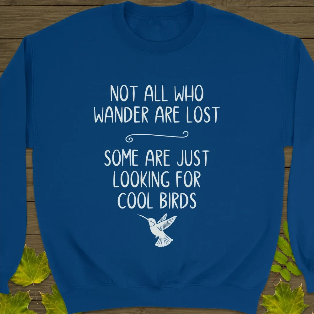 Looking For Cool Birds Crewneck Sweatshirt Royal