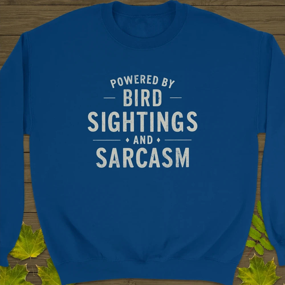 Birds and Sarcasm Crewneck Sweatshirt Royal