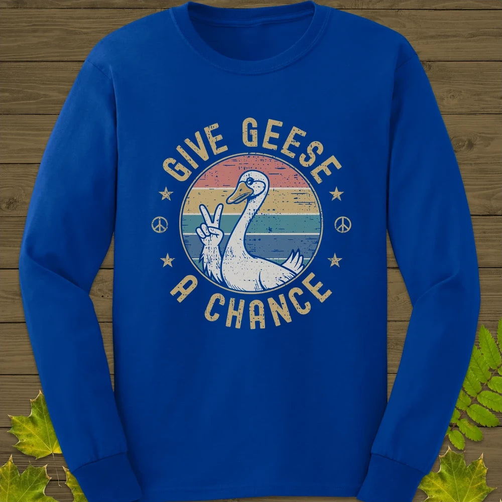 Give Geese A Chance Long Sleeve Royal