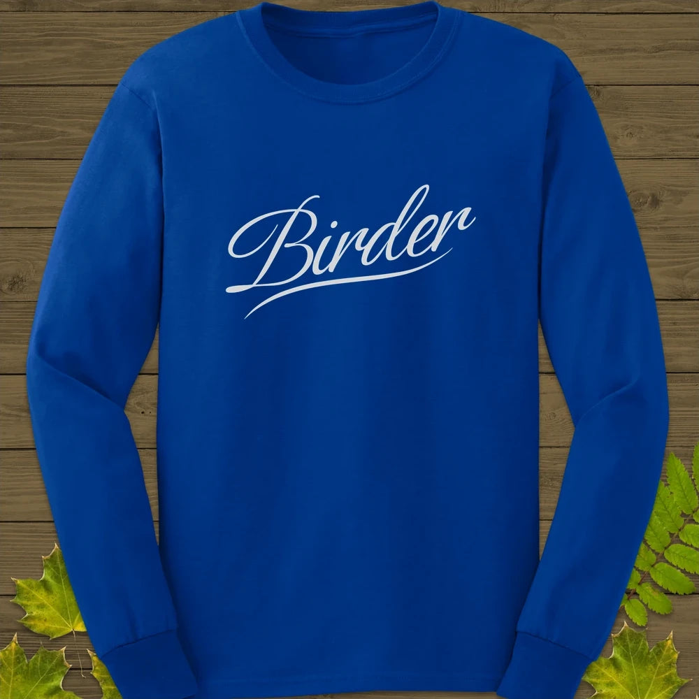 Birder Script Long Sleeve Royal