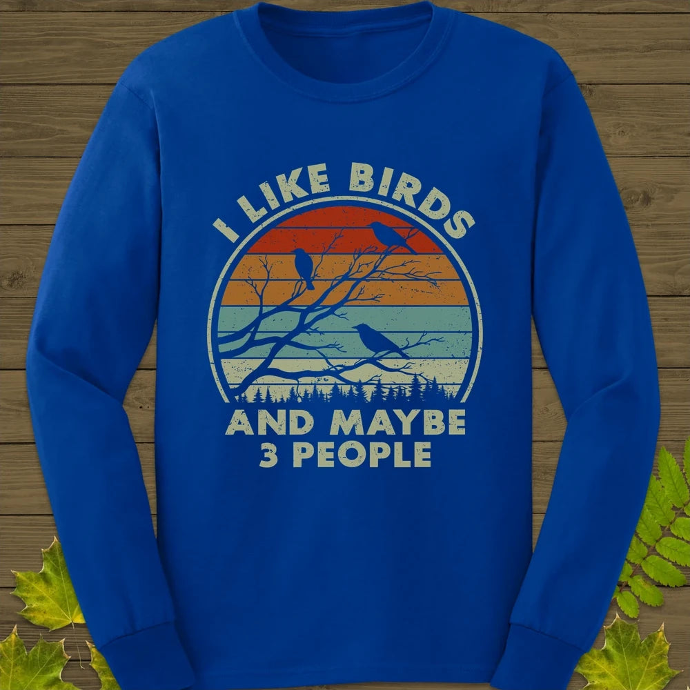 I Like Birds Long Sleeve Royal