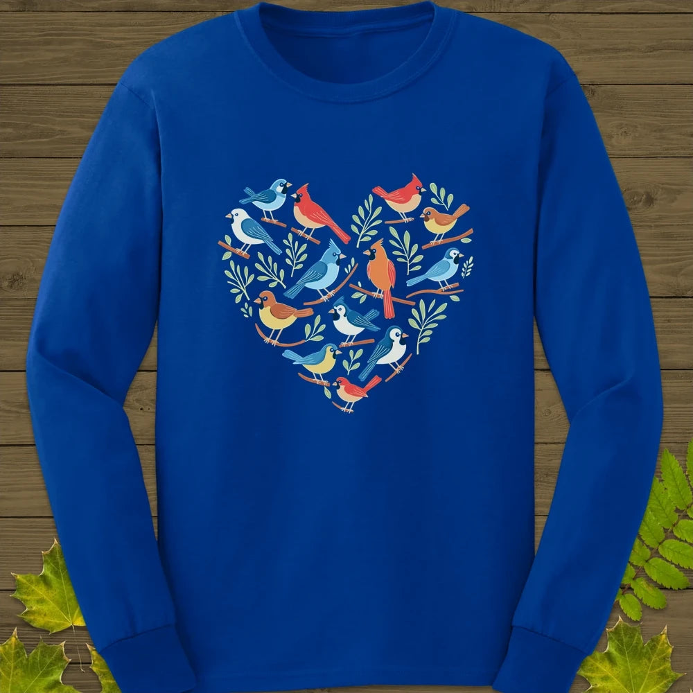 Heart Full of Birds Long Sleeve Royal