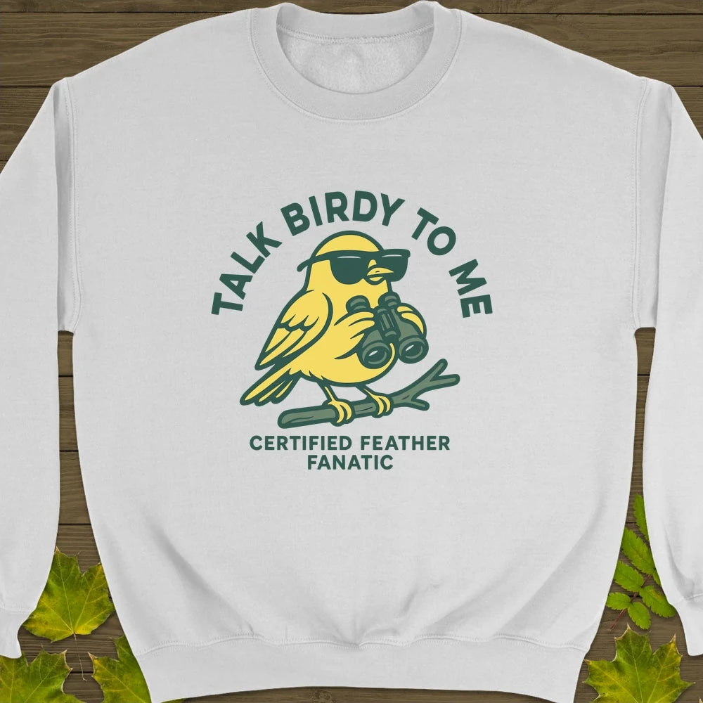 Talk Birdy Crewneck Sweatshirt White