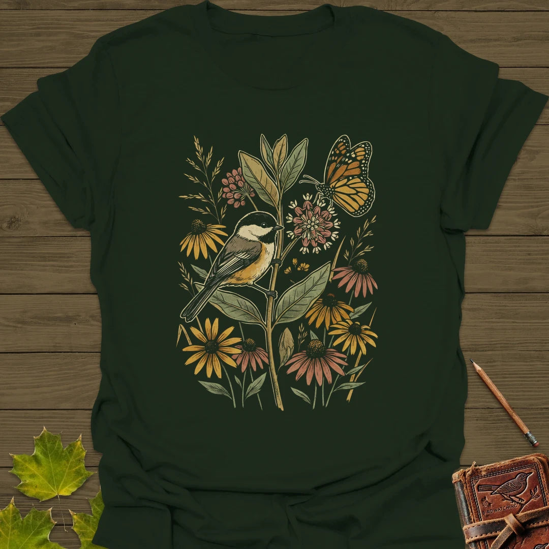 Garden Visitors T-Shirt Forest Green