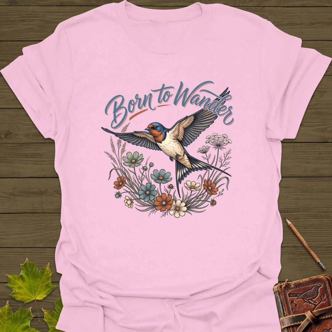 Born To Wander T-Shirt Light Pink