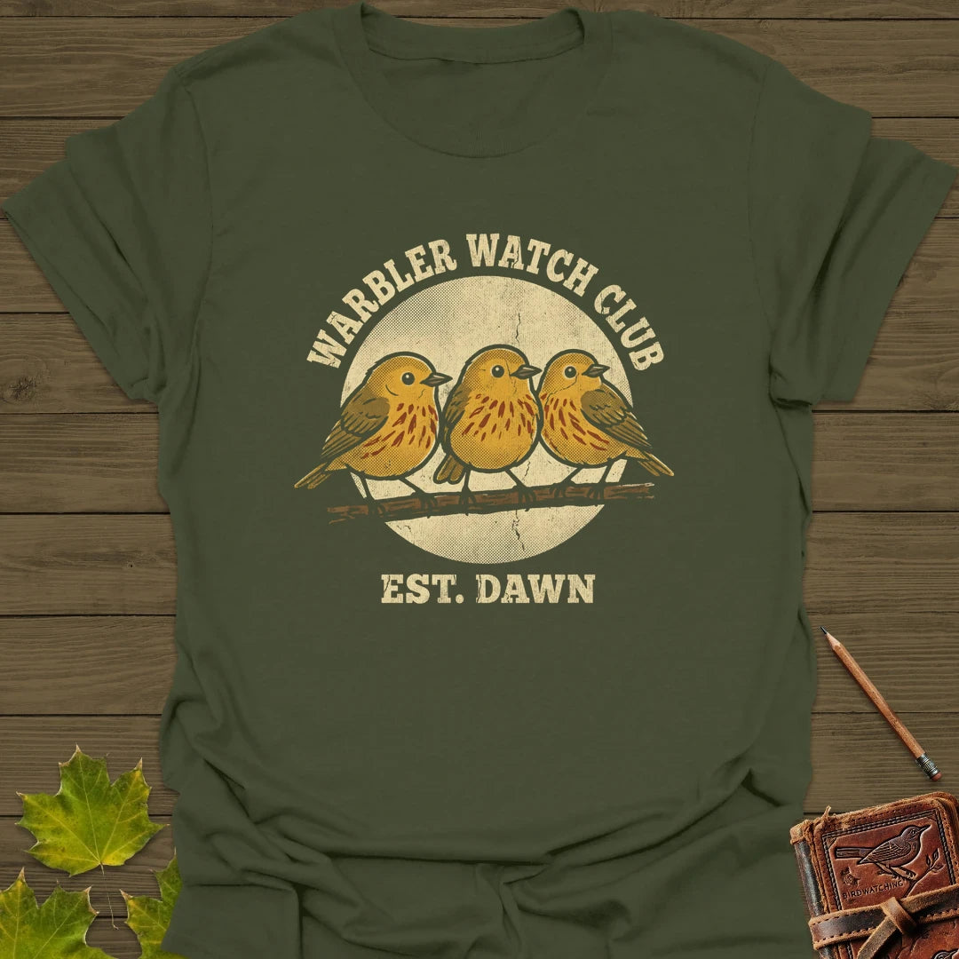 Warbler Watch Club T-Shirt Military Green