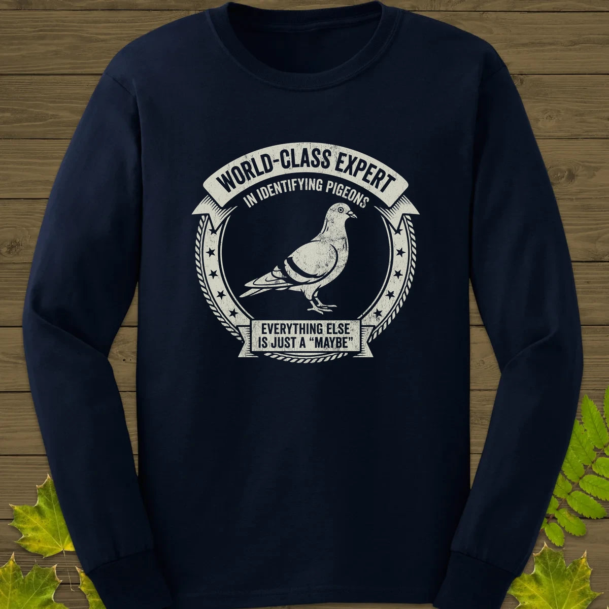 Identifying Pigeons Long Sleeve Navy