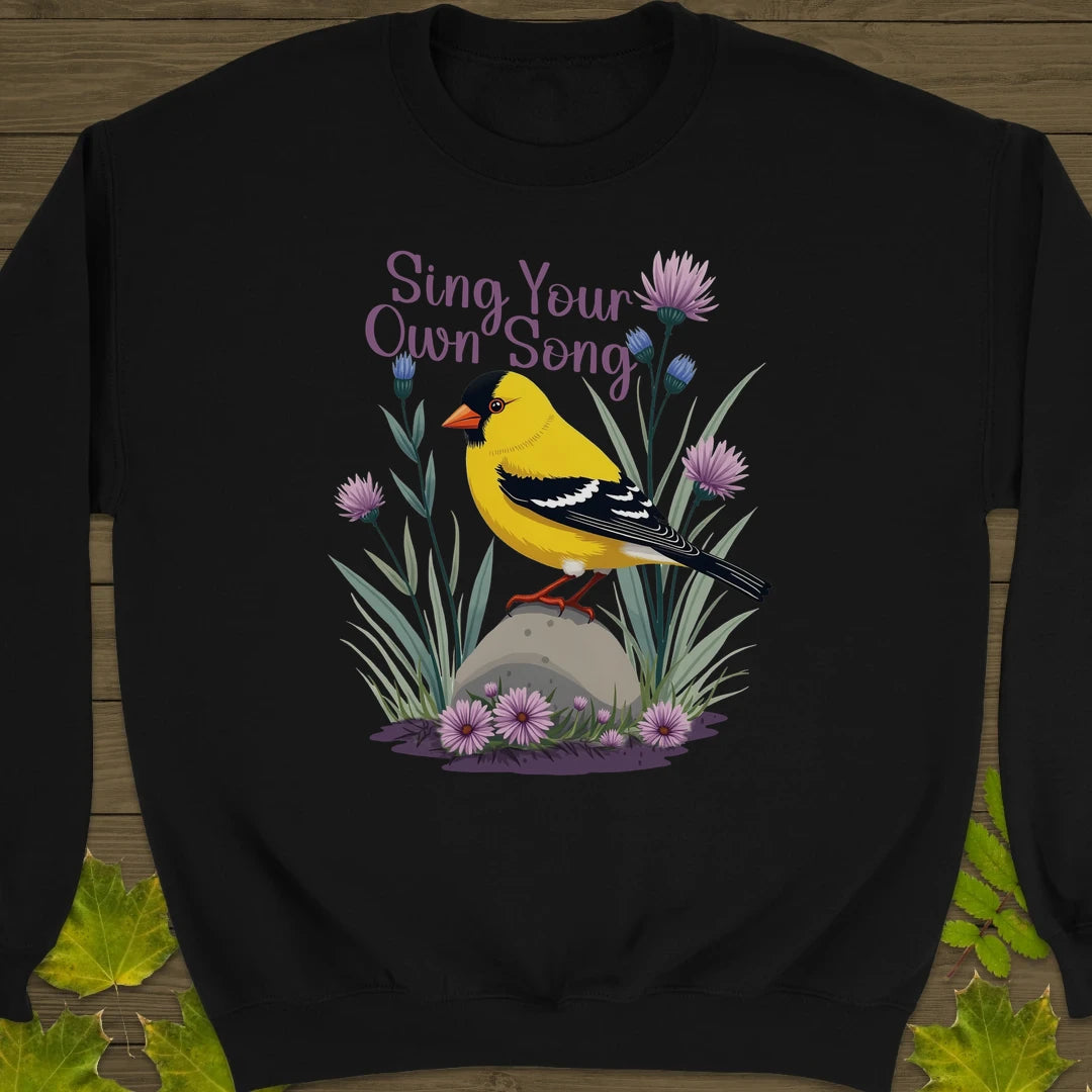 Sing Your Song Goldfinch Sweatshirt Black