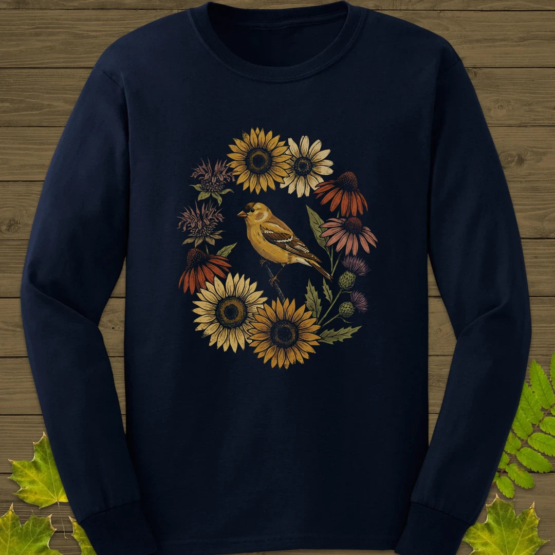 Gold In Bloom Long Sleeve Navy