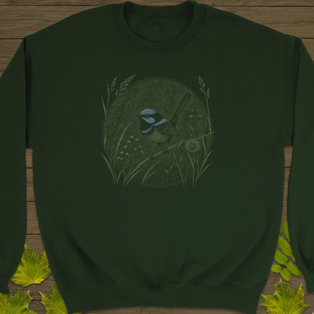 Grassland Fairywren Sweatshirt Forest Green