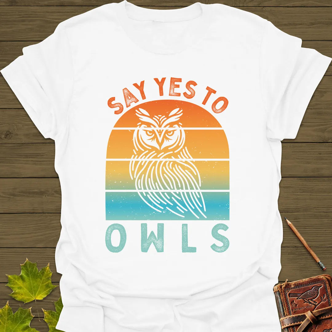 Say Yes To Owls T-Shirt White