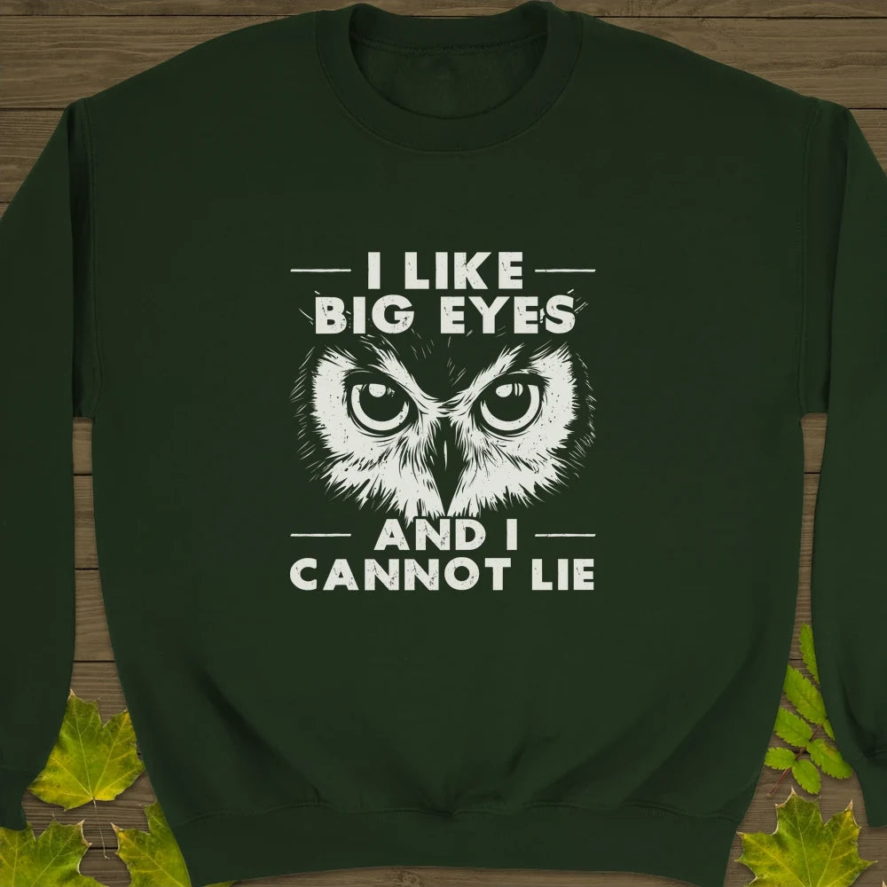 Like Big Eyes Crewneck Sweatshirt Forest Green