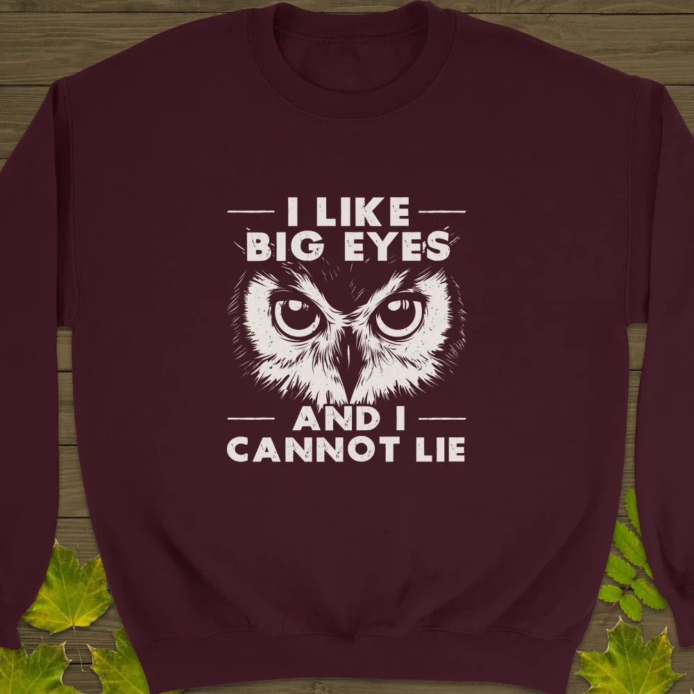 Like Big Eyes Crewneck Sweatshirt Maroon