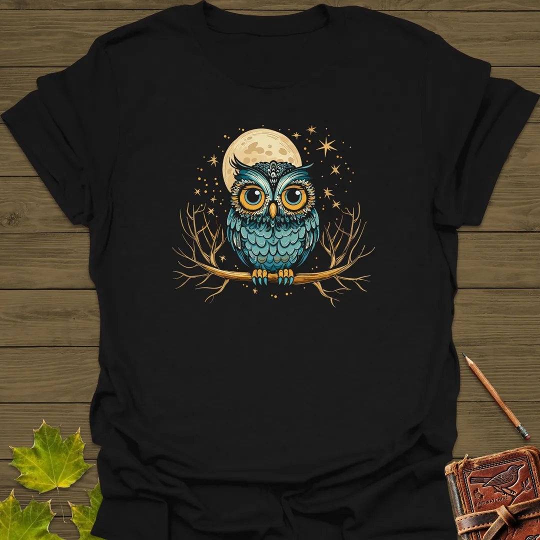 Midnight Mystic Owl T-Shirt Black