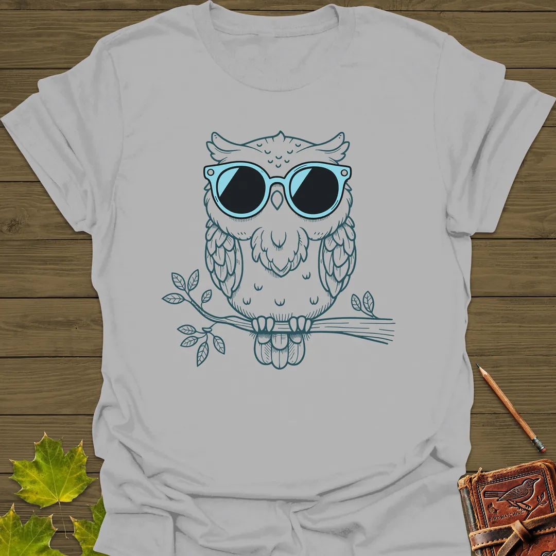 Wise Guy Owl T-Shirt Ice Grey