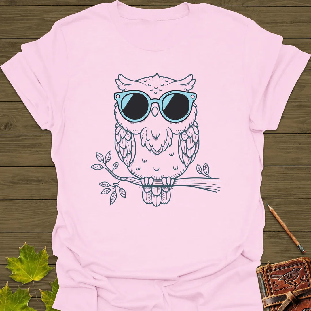 Wise Guy Owl T-Shirt Light Pink