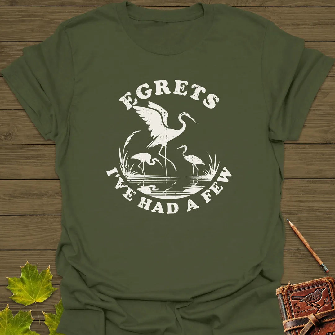 Egret Bird Pun T-Shirt