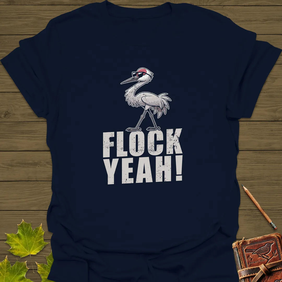Flock Yeah Bird Humor T-Shirt Navy
