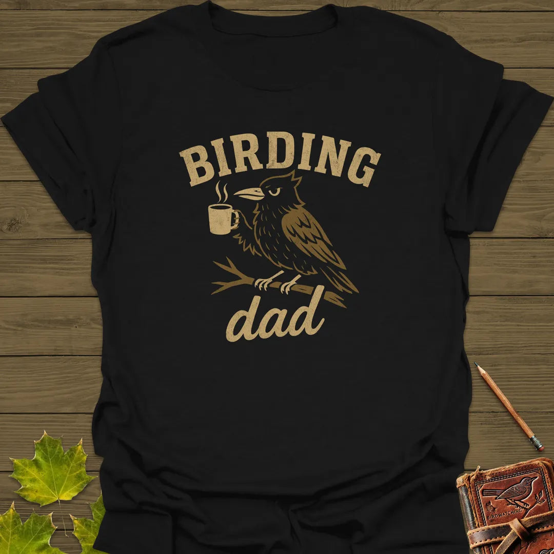 Birding Dad T-Shirt Black