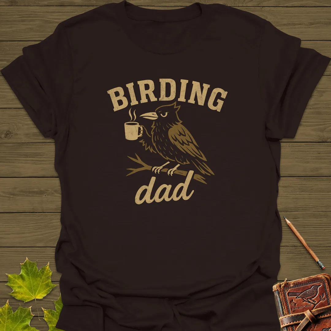 Birding Dad T-Shirt Dark Chocolate