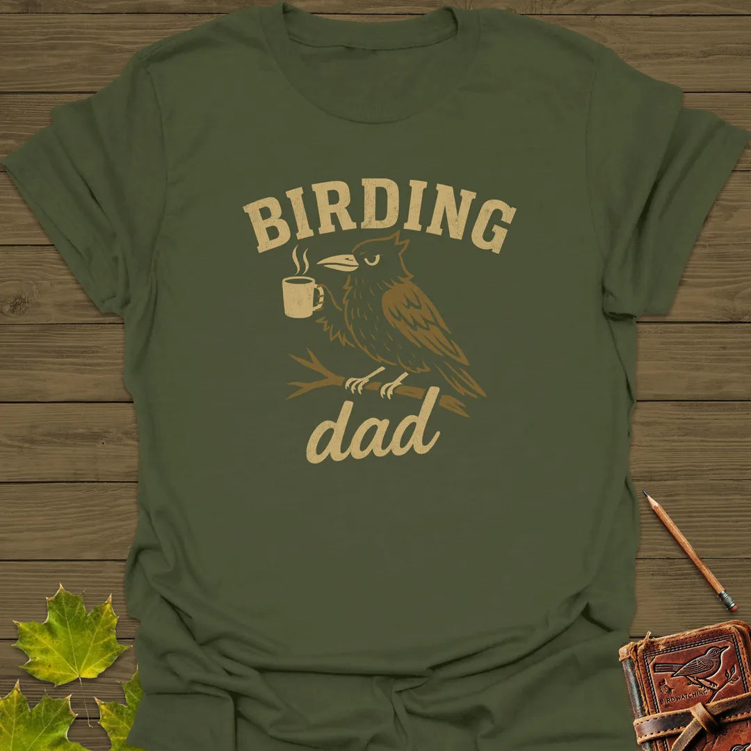 Birding Dad T-Shirt Military Green