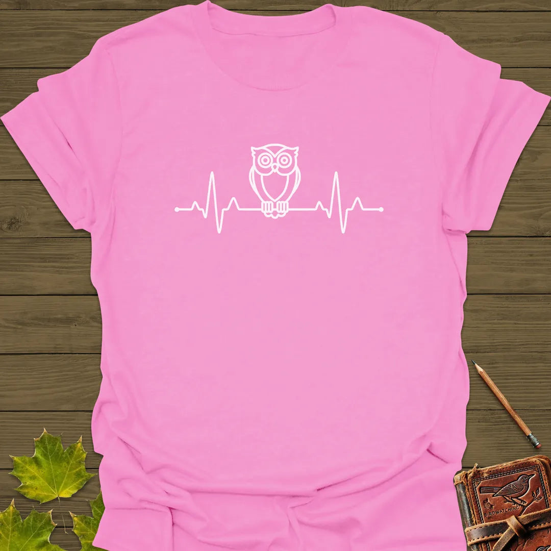 Owl Heartbeat T-Shirt Azalea