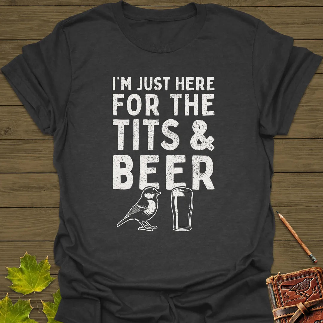 Tits and Beer T-Shirt Dark Heather