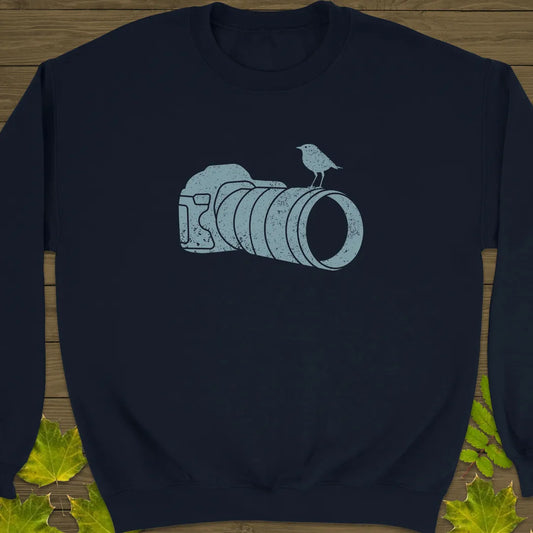 Retro Bird Photography Crewneck Sweatshirt Navy